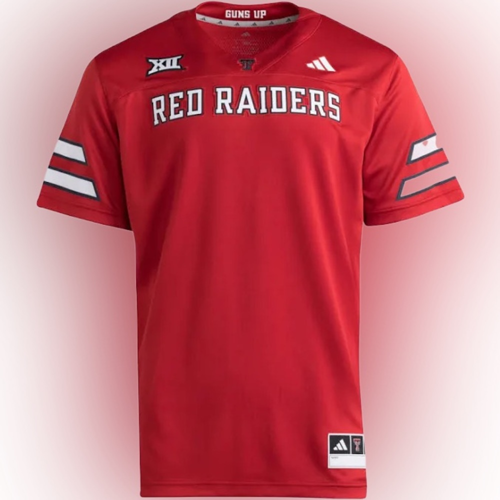 Adidas NCAA Texas Tech Red Raiders Football Jersey Men’s Size XXL New JN9423